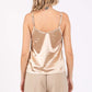 Plus Satin Tank Top