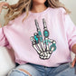 Skeleton Concho Rings Graphic Fleece Sweatshirts