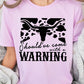 Western Cow Animal Warning Graphic T Shirts