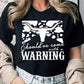 Western Cow Animal Warning Graphic T Shirts