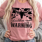 Western Cow Animal Warning Graphic T Shirts