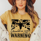 Western Cow Animal Warning Graphic T Shirts