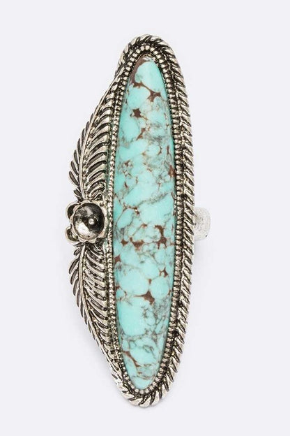 Oversize Stone Western Iconic Ring