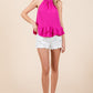 Plus Ruffle Trim Sleeveless Blouse