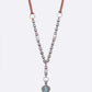 Western Stone Pendant Long Necklace Set