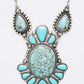 Western Oversize Stone Pendant Necklace Set