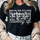 Cowboys Western Saddle Graphic T Shirts