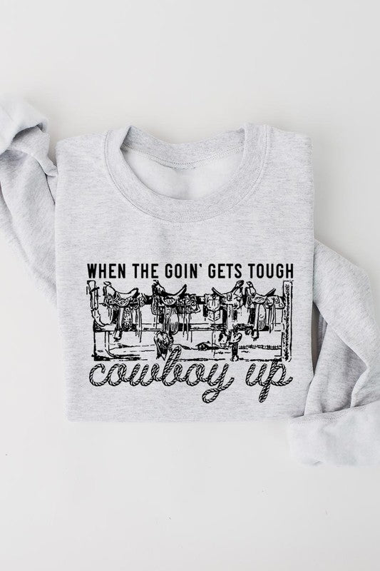 Cowboys Western Saddle Graphic Fleece Sweatshirts