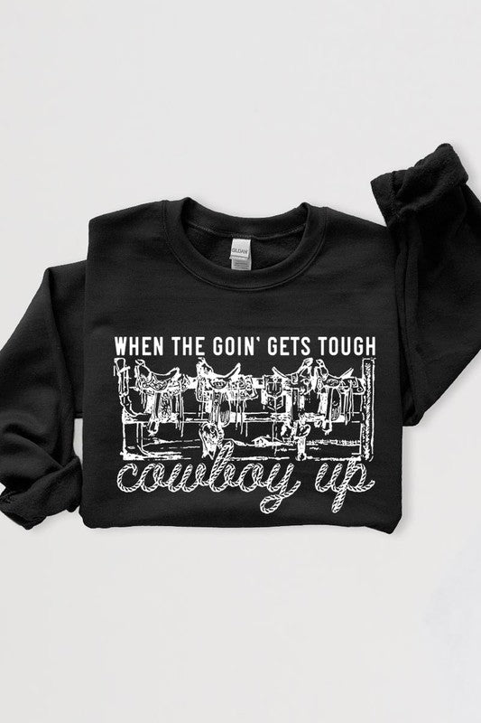 Cowboys Western Saddle Graphic Fleece Sweatshirts