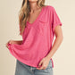 Zoie V-Neck Short Sleeve Top