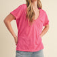 Zoie V-Neck Short Sleeve Top