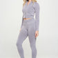 Ribbed Knit Tracksuit Two-Piece Set