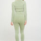 Ribbed Knit Tracksuit Two-Piece Set