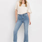 High Rise Crop Flare Jeans