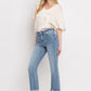 High Rise Crop Flare Jeans