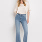 High Rise Crop Flare Jeans