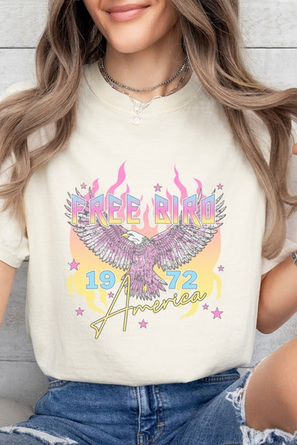 Free Bird Retro Neon Summer Graphic Tee