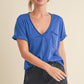 Zoie V-Neck Short Sleeve Top