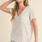 Zoie V-Neck Short Sleeve Top