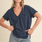 Zoie V-Neck Short Sleeve Top