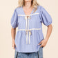 Piping Detail Babydoll Top