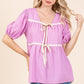 Piping Detail Babydoll Top