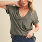 Zoie V-Neck Short Sleeve Top