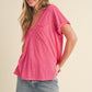 Zoie V-Neck Short Sleeve Top