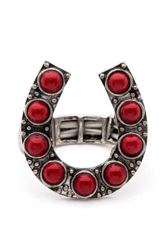 Horse Shoe Western Stretch Ring