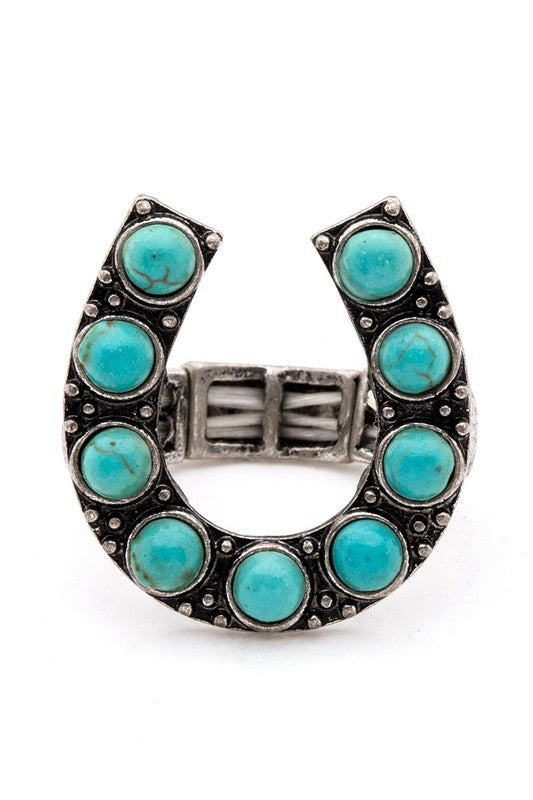 Horse Shoe Western Stretch Ring