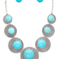 Round Stone Western Inspired Bib Necklace Set