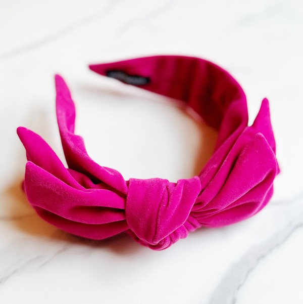 Structured Velvet Bow Headband