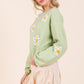 Plus Floral Embroidered Knit Sweater