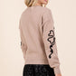 Plus Floral Embroidered Knit Sweater