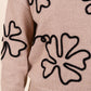 Plus Floral Embroidered Knit Sweater