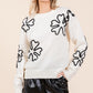 Plus Floral Embroidered Knit Sweater