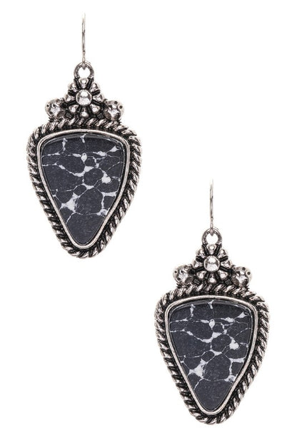 Western Stone Drop Earrings