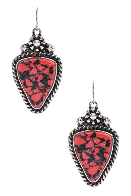 Western Stone Drop Earrings