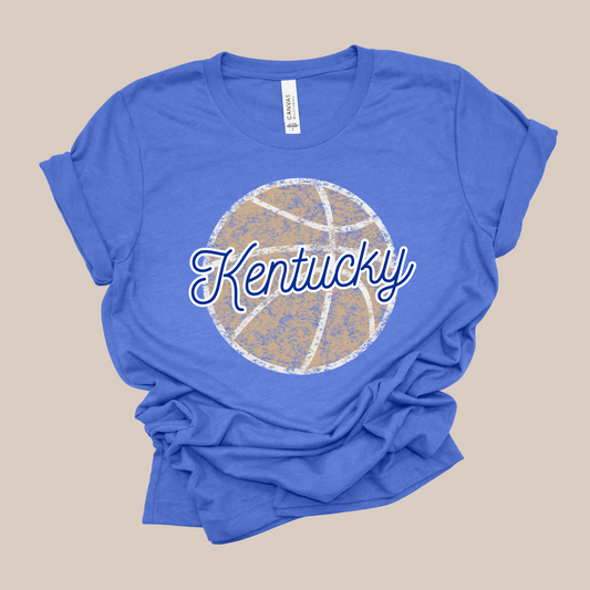 Kentucky Distressed Basketball Tee