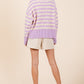 Plus Stripe Argyle Knit Sweater