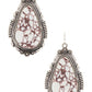 Compressed Stone Teardrop Western Earrings