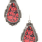 Compressed Stone Teardrop Western Earrings