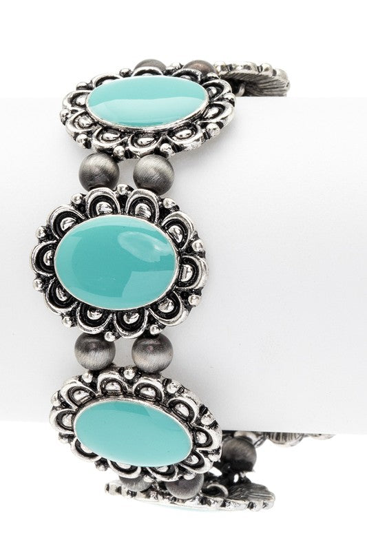 Iconic Turquoise Western Stretch Boho Bracelet