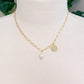 Pearl And Disc Chain Necklace