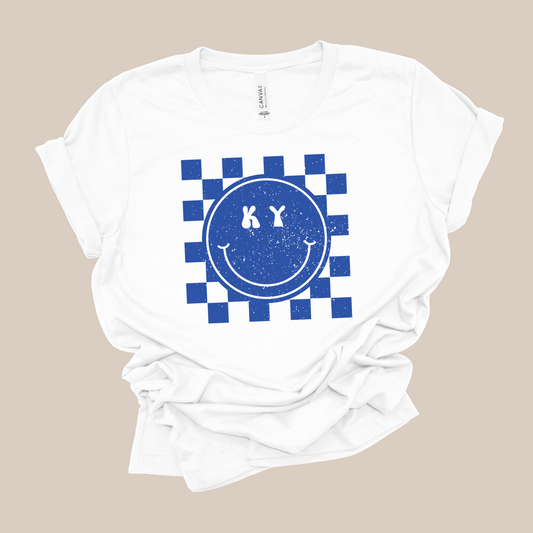 KY Smiley Checkerboard Tee