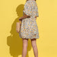 And The Why Full Size Floral Surplice Puff Sleeve Dress