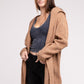 Hooded Open Front Sweater Cardigan