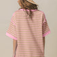 BiBi Exposed Seam Stripe Contrast T-Shirt