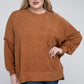 Plus Brushed Melange Drop Shoulder Sweater