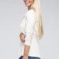 Melange Baby Waffle V-Neck Long Sleeve Top